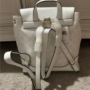 Brand New Coach Pebbled Leather White Elle Backpack Bag Coach | Bags | Coach Elle Backpack White Bnwt | Poshmark main image 4